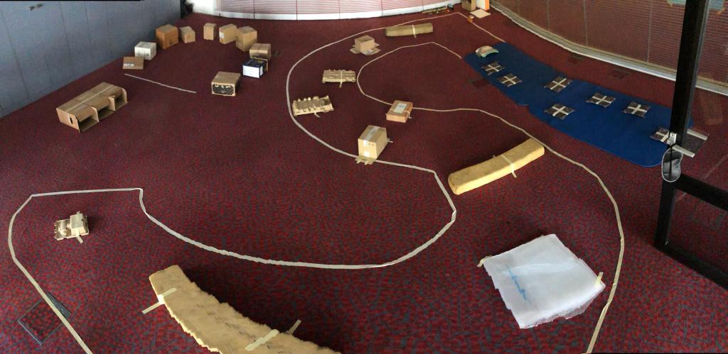 Hindernisparcour der Schatzsuche 