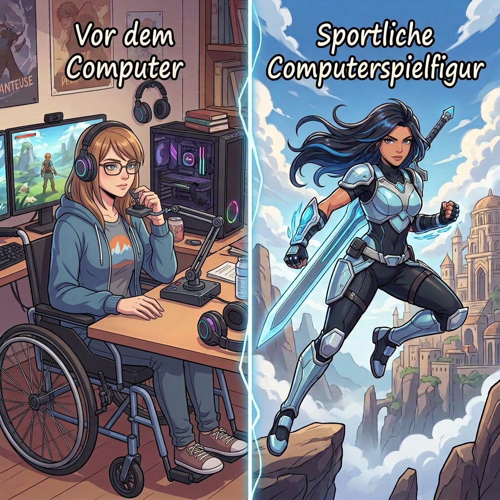 Vor dem Computer; Sportliche Computerspielfigur